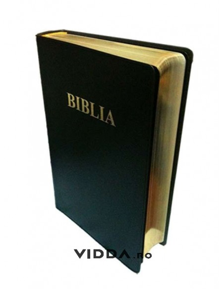 Biblia de lux - Format mic - Margini aurii - Neagra - Coperta flexibila