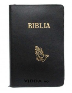 Biblia - Format foarte mare - In piele cu fermoar - Maini in rugaciune