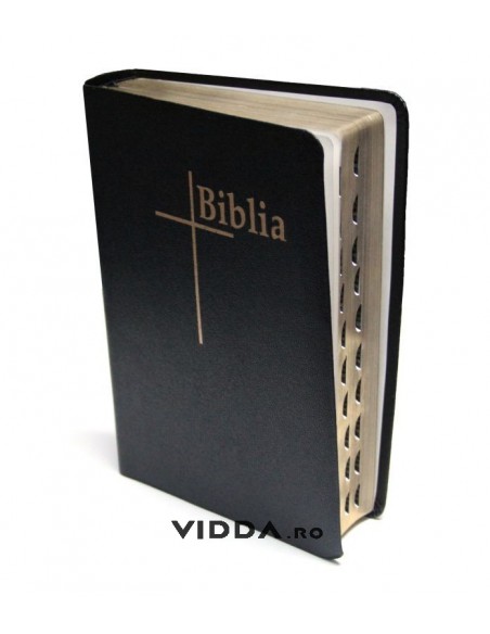 Biblia Thompson - Format mediu - Index de cautare - Margini aurii - Piele neagra fara fermoar 