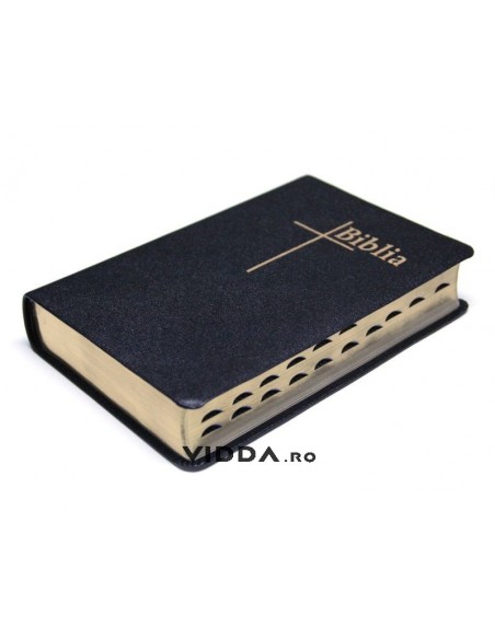 Biblia Thompson - Format mediu - Index de cautare - Margini aurii - Piele neagra fara fermoar 1