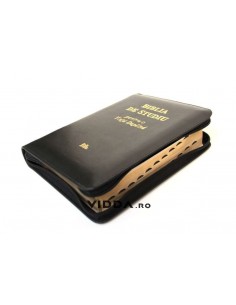 Biblia de studiu pentru o viata deplina cu explicatii - Margini aurii - Index de cautare - In piele cu fermoar - Neagra 2