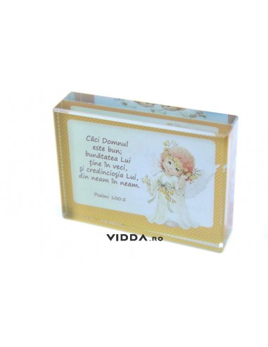 Ornament sticla - Caci Domnul este bun
