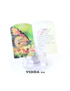 Ornament sticla cu led - Fiindca atat de mult a iubit Dumnezeu lumea