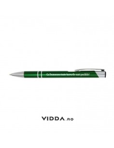 Cu Dumnezeu toate lucrurile sunt posibile - Pix metalic verde