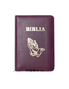 Biblia - Format mic - Maro - In piele cu fermoar - Maini in rugaciune 2