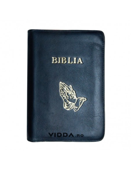 Biblia - Format mediu - Roz - In piele cu fermoar - Maini in rugaciune