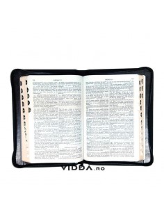 Biblia cu concordanta si explicatii - Margini aurii - Index de cautare - Piele - Neagra