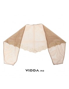 Esarfa tulle maro deschis