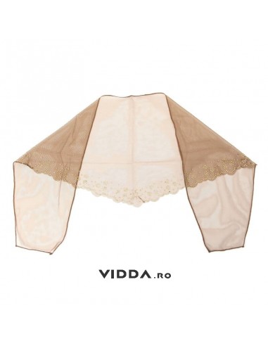Esarfa tulle maro deschis