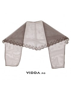 Esarfa tulle maro inchis