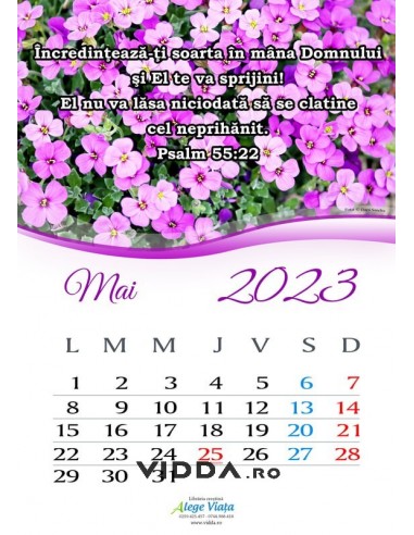 Calendar crestin 2023